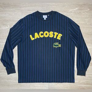 Men’s Size XL LACOSTE LIVE Big Logo Embroidered Long Sleeve T-shirt *Pre-Owned*